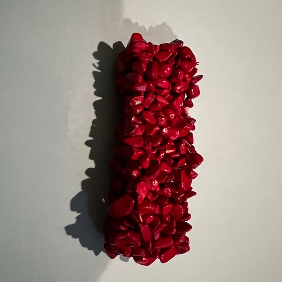 Red Coral Stretch Bracelet - Picture 2 of 4